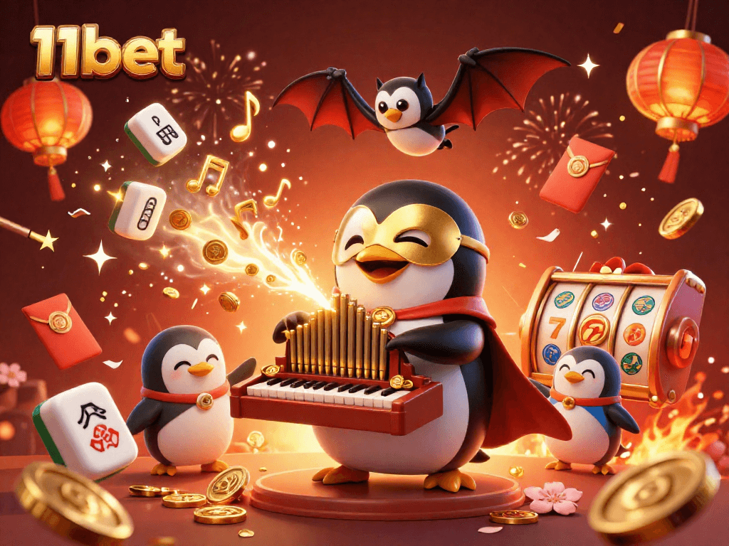 Spin the reels with 11bet and experience a vibrant casino scene filled with fortune and excitement.