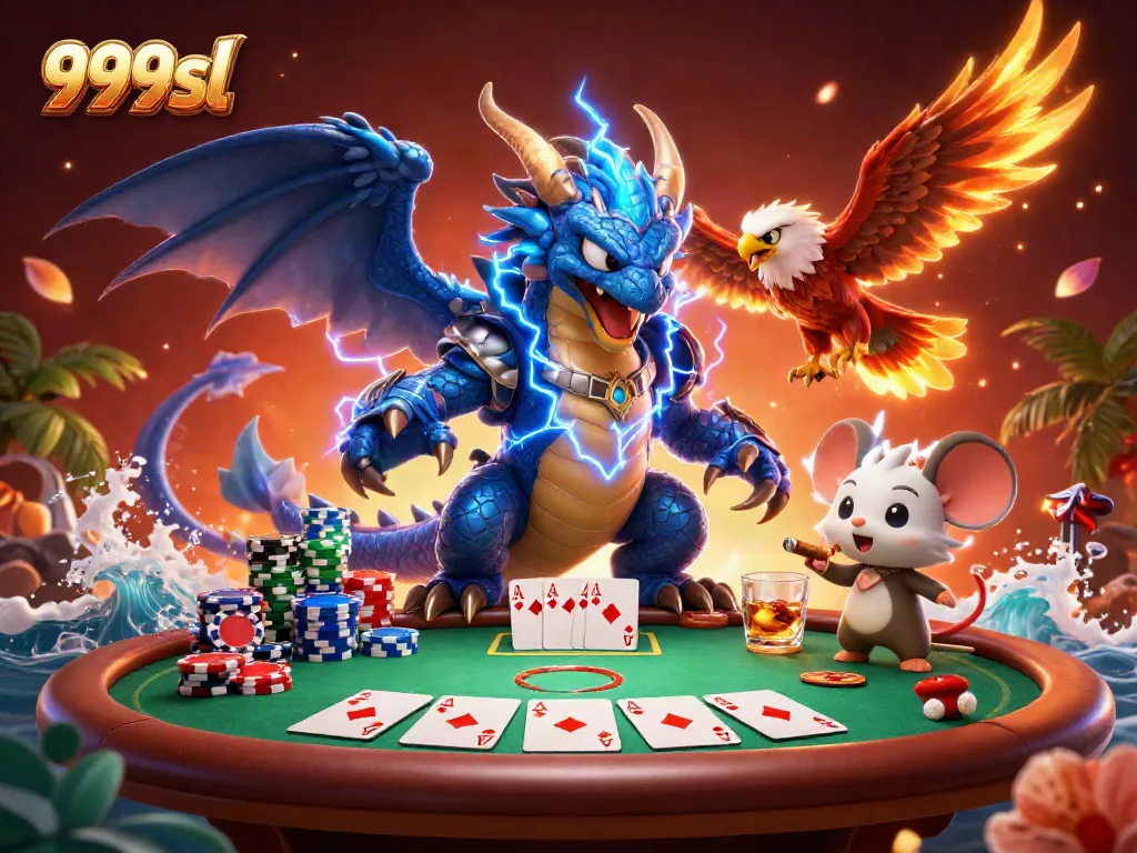 Engage with 999sl as the powerful thunder dragon leads an electrifying poker gaming adventure.
