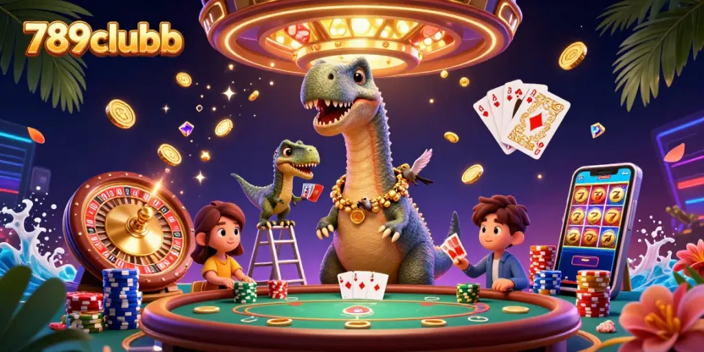 Engage with 789clubb's vibrant casino scene featuring dynamic characters and exciting game elements.