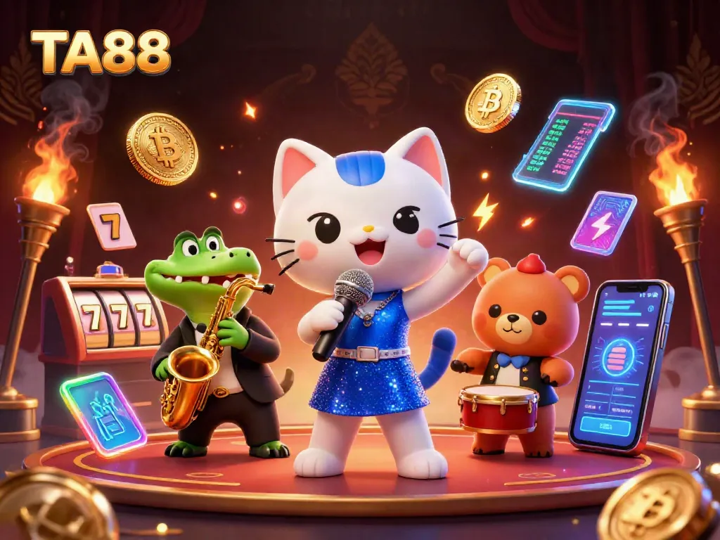 Bet on TA88's dynamic gaming experience with vibrant characters and engaging casino elements.