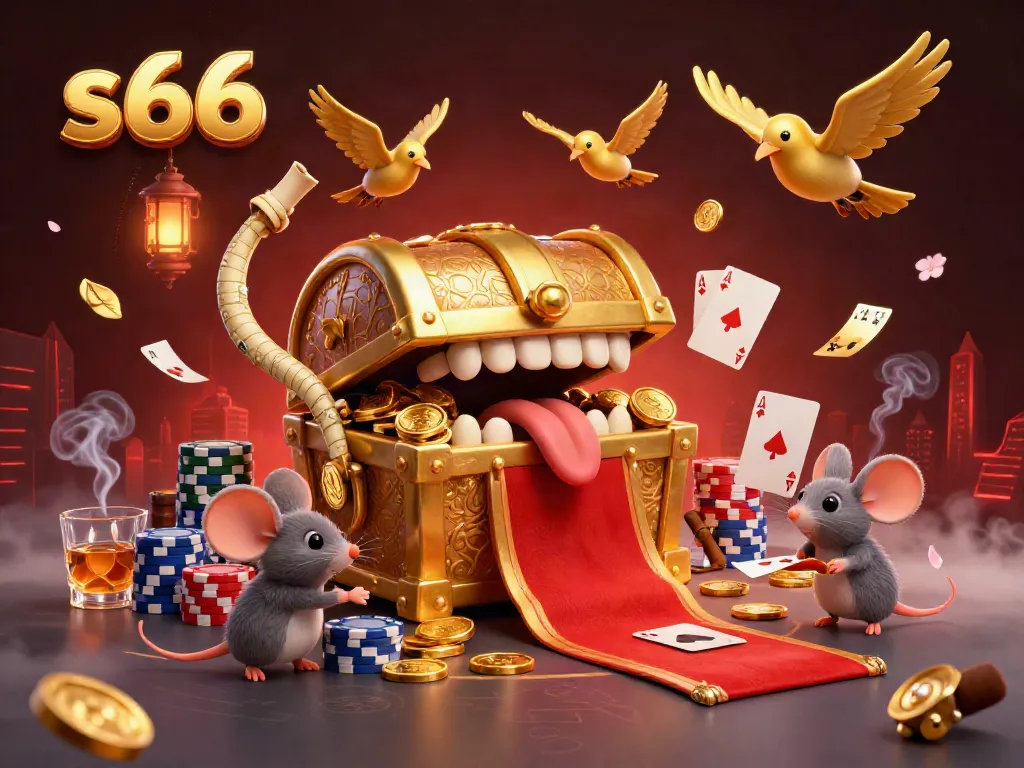 Experience the excitement of s666 with whimsical treasure chests and dynamic casino elements.