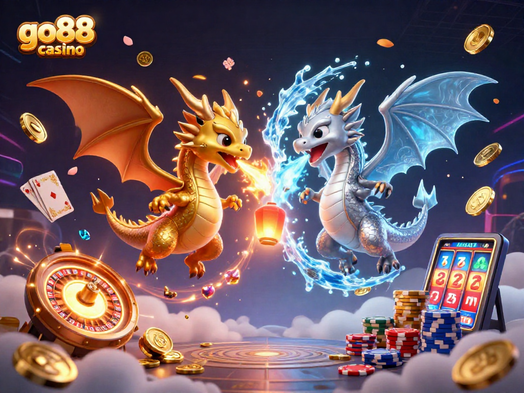 Engage with go88 casino's thrilling experience featuring dynamic dragon battles and arcade excitement.