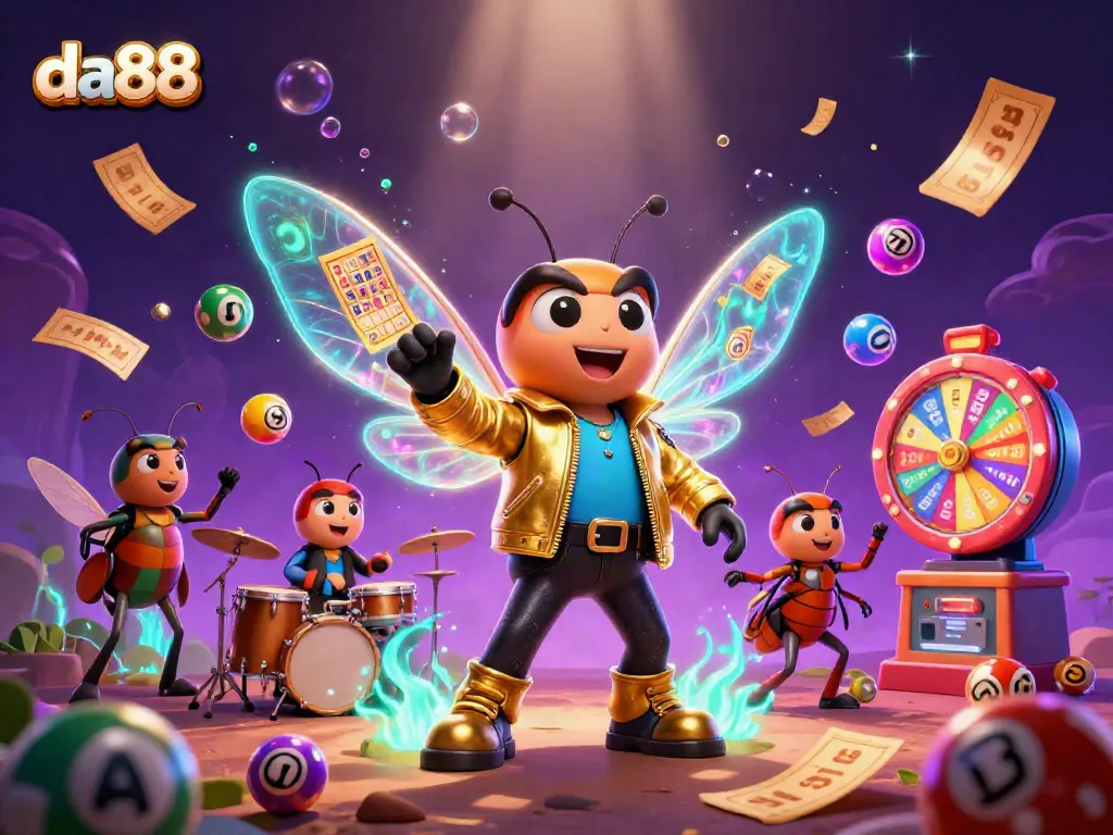 Experience thrilling winnings with da88 in this vibrant casino scene featuring exciting game elements.